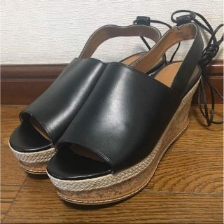 チャールズアンドキース(Charles and Keith)のチャールズアンドキース レースアップ コルクサンダル(サンダル)