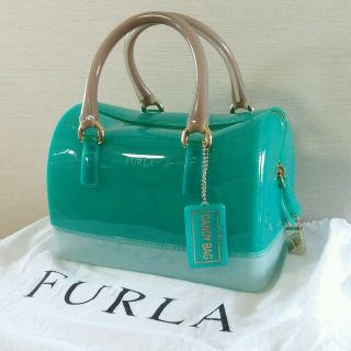 フルラ(Furla)の[美品] フルラ キャンディ バッグ エメラルド(ハンドバッグ)