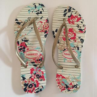 ハワイアナス(havaianas)の新品＊ハワイアナス ビーチサンダル(37-38)(ビーチサンダル)