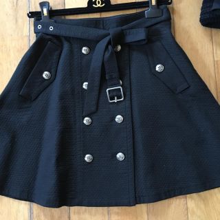 バーバリー(BURBERRY)のバーバリーブルーレーベル❤️ワッフル素材トレンチスカート(ミニスカート)