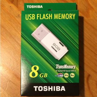 トウシバ(東芝)の【新品未使用】USBフラッシュメモリー◆TOSHIBA◆8GB(PC周辺機器)