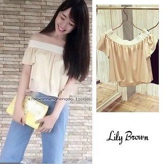 リリーブラウン(Lily Brown)の2016SS♡Lily Brown　光沢オフショルトップス /ブラウス(シャツ/ブラウス(半袖/袖なし))