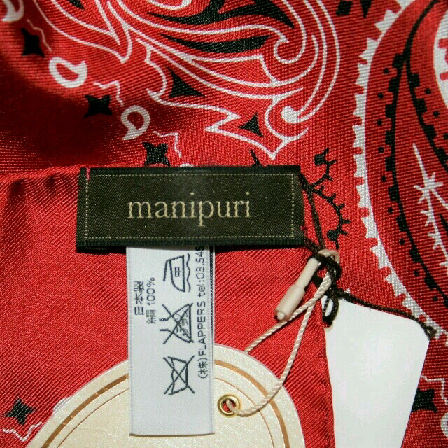新品未使用タグ付き manipuri マニプリ スカーフ バンダナ柄
