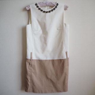 ザラ(ZARA)のamさま専用♡ビジュー付きワンピース(ミニワンピース)