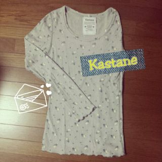 カスタネ(Kastane)の花柄＊ロンＴ(Tシャツ(長袖/七分))