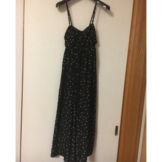 ダブルクローゼット(w closet)のw closetコンビネゾン  黒、ベージュドット(オールインワン)