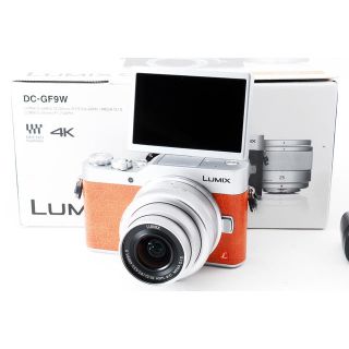 パナソニック(Panasonic)の☆WiFi & 自撮り☆LUMIX GF9 オレンジ レンズキット(ミラーレス一眼)