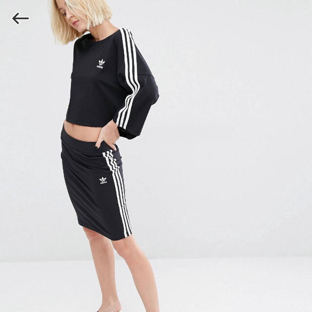 新品 １点のみ adidas 3STRIPE ミニスカート Lサイズ