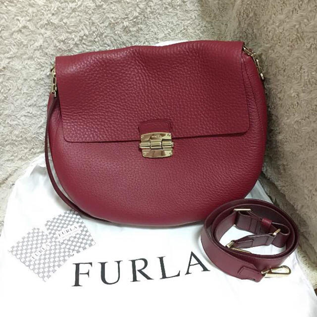 FURLA♡CLUB♡2wayショルダーバッグ♡ダークレッド