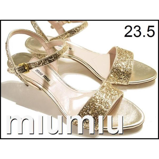 miumiu(ミュウミュウ)のミュウミュウ♡グリッターサンダル♡37 レディースの靴/シューズ(サンダル)の商品写真