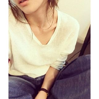 トゥデイフル(TODAYFUL)のVneck Linen Knit リネンニット(ニット/セーター)