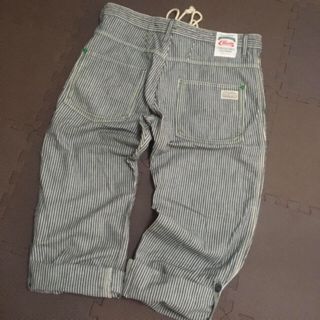 エドウィン(EDWIN)のEDWINエドウィン大きいサイズ薄手夏物綿パンロールアップヒッコリーアメカジ美品(ペインターパンツ)