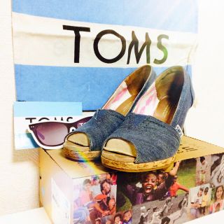 トムズ(TOMS)のTOMS ウェッジソール デニム地(ハイヒール/パンプス)