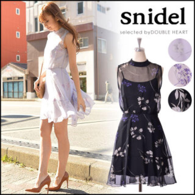 snidel♡フラワーオーガンジーワンピース