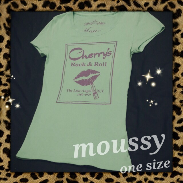 moussy(マウジー)のmoussy ﾐﾝﾄｸﾞﾘｰﾝ T レディースのトップス(Tシャツ(半袖/袖なし))の商品写真