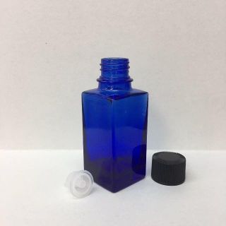 新品 角形 遮光瓶 ｺﾊﾞﾙﾄ ﾄﾞﾛｯﾊﾟｰ 容器 30ml 黒CAPｱﾛﾏ(エッセンシャルオイル（精油）)