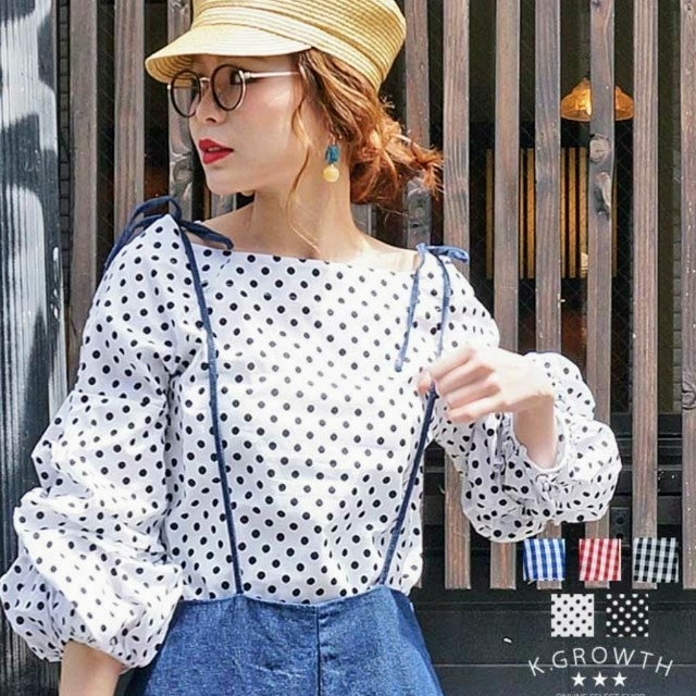 ZARA - kgrowth ドットバルーンスリーブブラウスの通販 by oog shop ...
