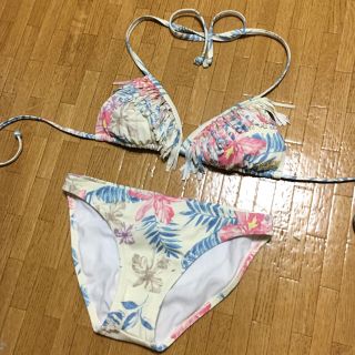 ロキシー(Roxy)の♡ROXY ロキシー♡ビキニ M 花柄フリンジ(水着)