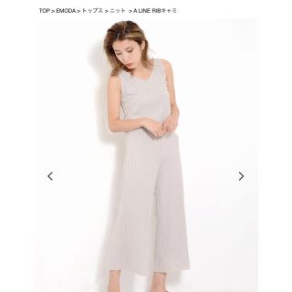 エモダ(EMODA)のemoda A LINE RIB camisole(タンクトップ)