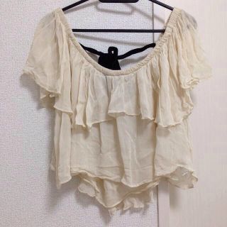 スナイデル(SNIDEL)のバックリボン♡シフォントップス(カットソー(半袖/袖なし))