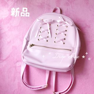 ウィゴー(WEGO)のʚ꒰⑅WEGO完売商品！レースアップ♡ピンクリュック⑅꒱ɞ(リュック/バックパック)