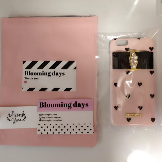 blooming days◎iPhone6/6s 黒リボンハートケースの通販 by ccc|ラクマ