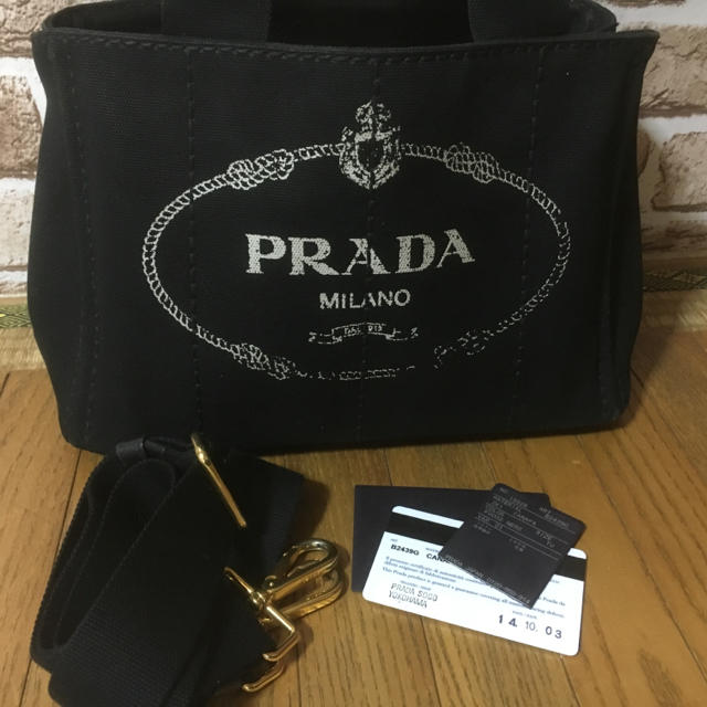全国通販OK PRADA　カナパ　ブラック　黒 ハンドバッグ