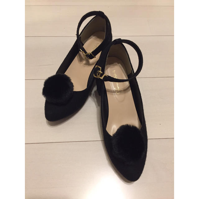 パンプス  ヒール3cm 黒  feminine cafe レディースの靴/シューズ(ハイヒール/パンプス)の商品写真