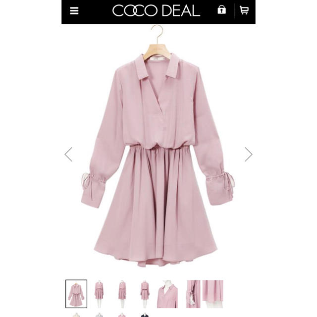 COCO DEAL(ココディール)のCOCODEAL ＊ ジョーゼットブラウジングシャツワンピース レディースのワンピース(ミニワンピース)の商品写真