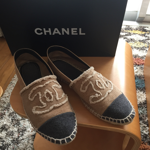 CHANEL エスパドリーユ 37 - スリッポン/モカシン