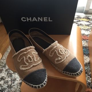 シャネル(CHANEL)のCHANEL エスパドリーユ 37(スリッポン/モカシン)