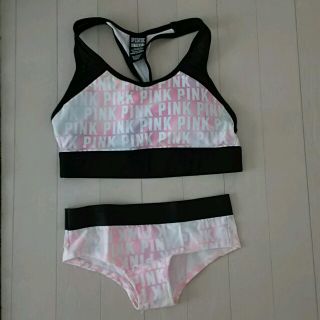 ヴィクトリアズシークレット(Victoria's Secret)の新品☆ヴィクトリアシークレット PINK スポーツブラ セット(ブラ&ショーツセット)