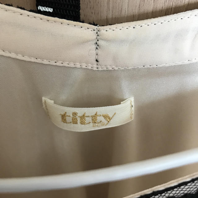 titty&co(ティティアンドコー)のtity＆co シフォン 刺繍 トップス レディースのトップス(シャツ/ブラウス(半袖/袖なし))の商品写真