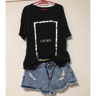 ソフィット(Soffitto)のSoffitto ⭐️美品⭐️ Tシャツ レディース 体型カバー 黒(Tシャツ(半袖/袖なし))