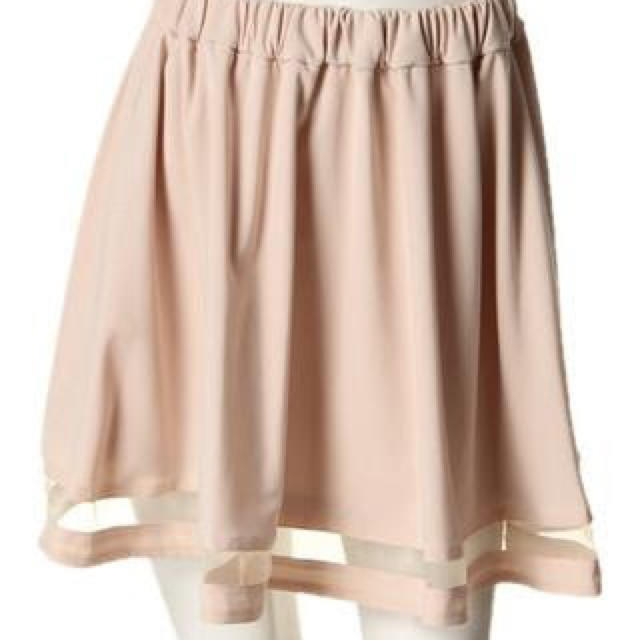MIIA(ミーア)のMIIA オーガンジーラインフレアスカート レディースのスカート(ミニスカート)の商品写真