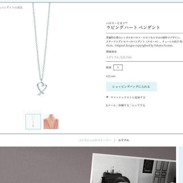 Tiffany & Co.(ティファニー)のTIFFANY&Co. レディースのアクセサリー(ネックレス)の商品写真