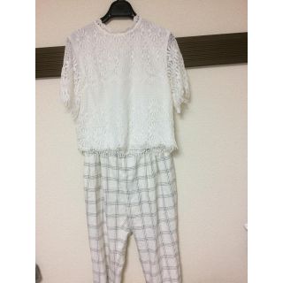 ダブルクローゼット(w closet)のレースフリンジトップス(カットソー(半袖/袖なし))