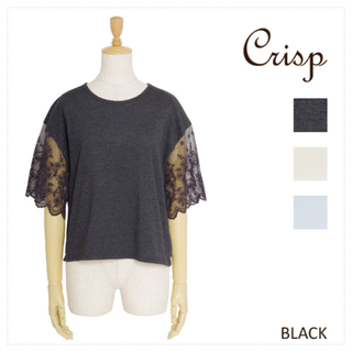 クリスプ(Crisp)のcrisp : レース袖Tシャツ(Tシャツ(半袖/袖なし))