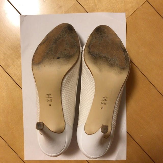 DIANA(ダイアナ)の美品♡ダイアナ オープントゥパンプス ホワイト レディースの靴/シューズ(ハイヒール/パンプス)の商品写真