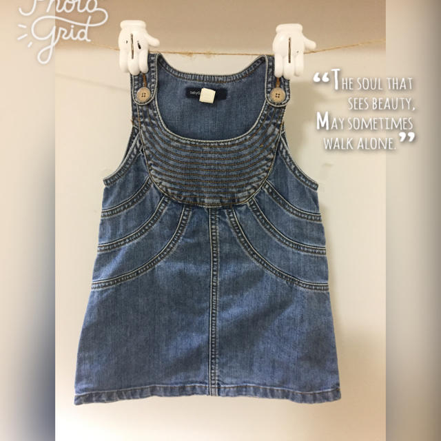 babyGAP(ベビーギャップ)のGAPデニムワンピース95 キッズ/ベビー/マタニティのキッズ服女の子用(90cm~)(ワンピース)の商品写真