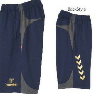 ヒュンメル(hummel)の新品未使用タグ付き ヒュンメル プラクティス ハーフパンツ
紺×金×灰
Ｍ(ウェア)