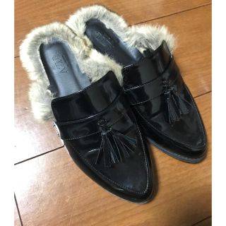 アズールバイマウジー(AZUL by moussy)のAZUL by moussy ファー パンプス(ミュール)