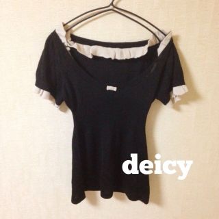 デイシー(deicy)のdeicy♡ペプラムリボンニット(ニット/セーター)