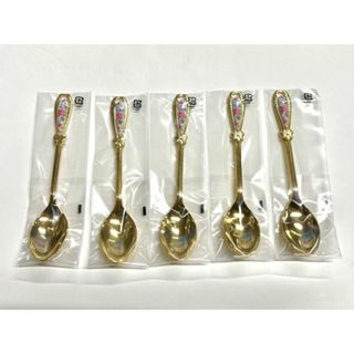 ボンシック　コーヒースプーン　金メッキ　5本