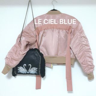 ルシェルブルー(LE CIEL BLEU)のリボンピンクブルゾンジャケット(LE CIEL BLUE)(ブルゾン)