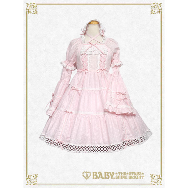 BABY,THE STARS SHINE BRIGHT(ベイビーザスターズシャインブライト)の新品！ baby the stars 下妻物語 はわせドール ピンク ワンピース レディースのワンピース(ひざ丈ワンピース)の商品写真