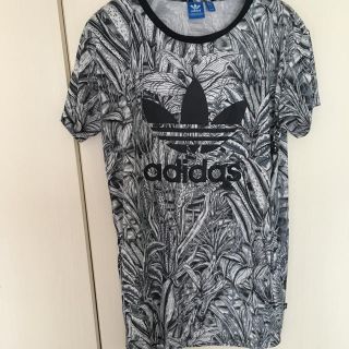 アディダス(adidas)のアディダス オリジナルス 美品 ロングTシャツ ワンピース OT(Tシャツ(半袖/袖なし))