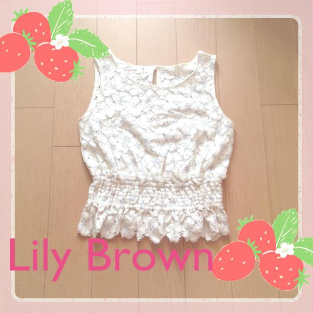 Lily Brown(リリーブラウン)のギャザーフリルレーストップス♡ レディースのトップス(シャツ/ブラウス(半袖/袖なし))の商品写真