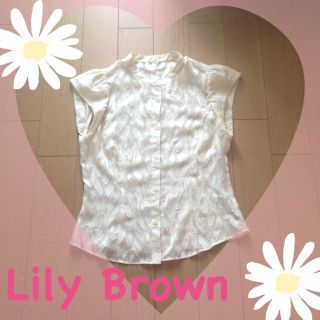 リリーブラウン(Lily Brown)のジャガードブラウス♡(シャツ/ブラウス(半袖/袖なし))