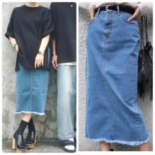 マウジー(moussy)のMOUSSY iSKO EMOTION LONG SK(ひざ丈スカート)